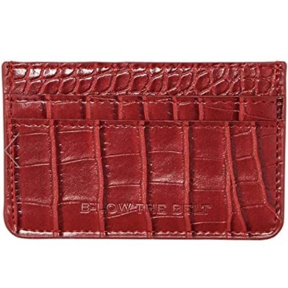 B-low The Belt Red CROC CARD CASE - Picture 2 of 4